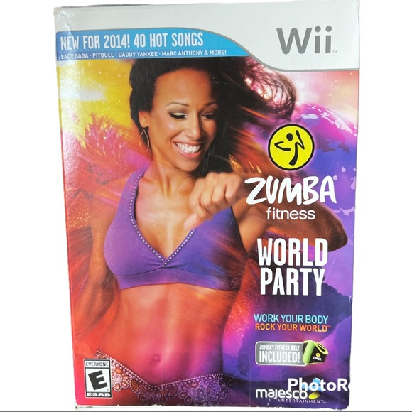 New NIB Nintendo Wii Zumba Fitness World Party video game with fitness belt 2014 - Picture 1 of 4